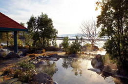 Nouvelle-Zélande - Rotorua - Polynesian Spa - accès au Lake Spa