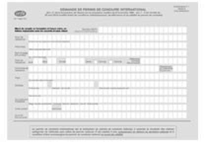 FOrmulaire cirfa permis de conduire international