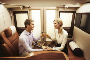 Singapore Airlines - Couple dans une Suite de l'A380