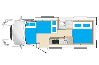 Nouvelle-Zélande - Camping car - Cheapa Campa 6 Berth