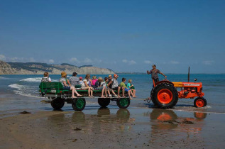 Nouvelle-Zélande - Hawke's Bay - Demi-journée à la rencontre des fous de Bassan, accès en tracteur