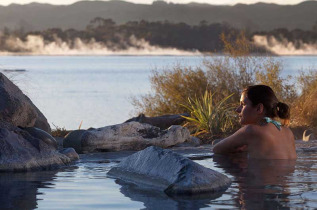 Nouvelle-Zélande - Rotorua - Polynesian Spa - accès au Lake Spa