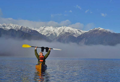 Nouvelle-Zélande - Franz Josef  - Matinée de kayak sur le lac Mapourika