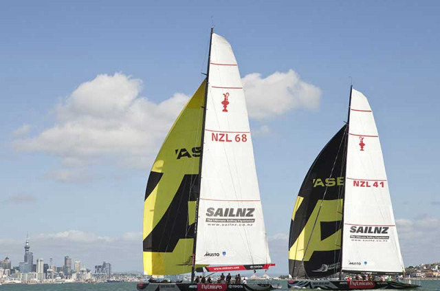 Nouvelle-Zélande - Auckland - Sortie en mer à bord d'un voilier de l'America's Cup