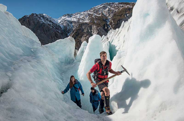 Nouvelle-Zélande - Franz Josef Glacier - Marche guidée sur le glacier de Franz Josef et détente aux Glacier Hot Pools