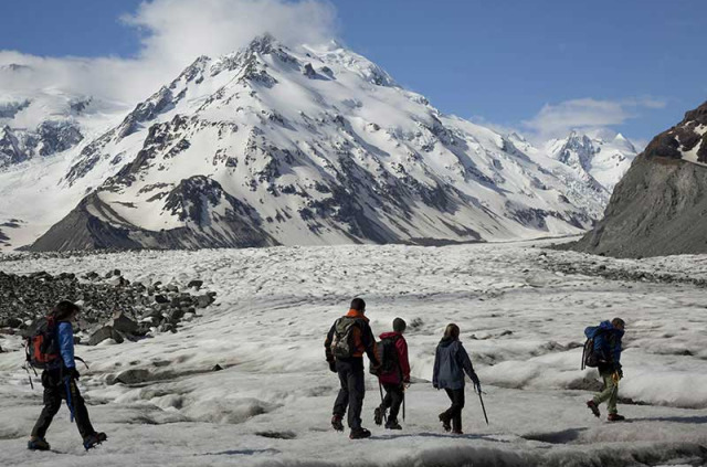 Nouvelle-Zélande - Mount Cook - Randonnée sur le glacier de Tasman, accès en hélicoptère